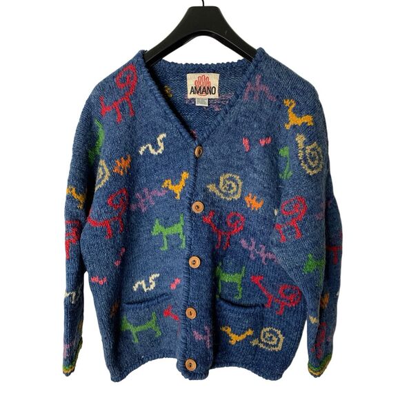 Amano Sweaters - Amano Wool Sweater Cardigan Bolivia